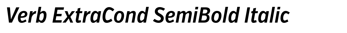 Verb ExtraCond SemiBold Italic